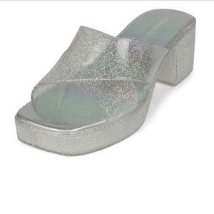 Jeffrey Campbell Bubblegum Platform Sandal in Glitter